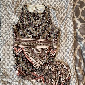 Pastel printed maxi dress